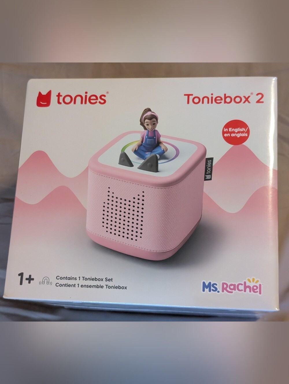 Toniebox 2 Beginner Set Portable Music Player Pink Ms. Rachel Edition Unopened